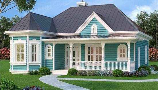 image of small victorian house plan 2880